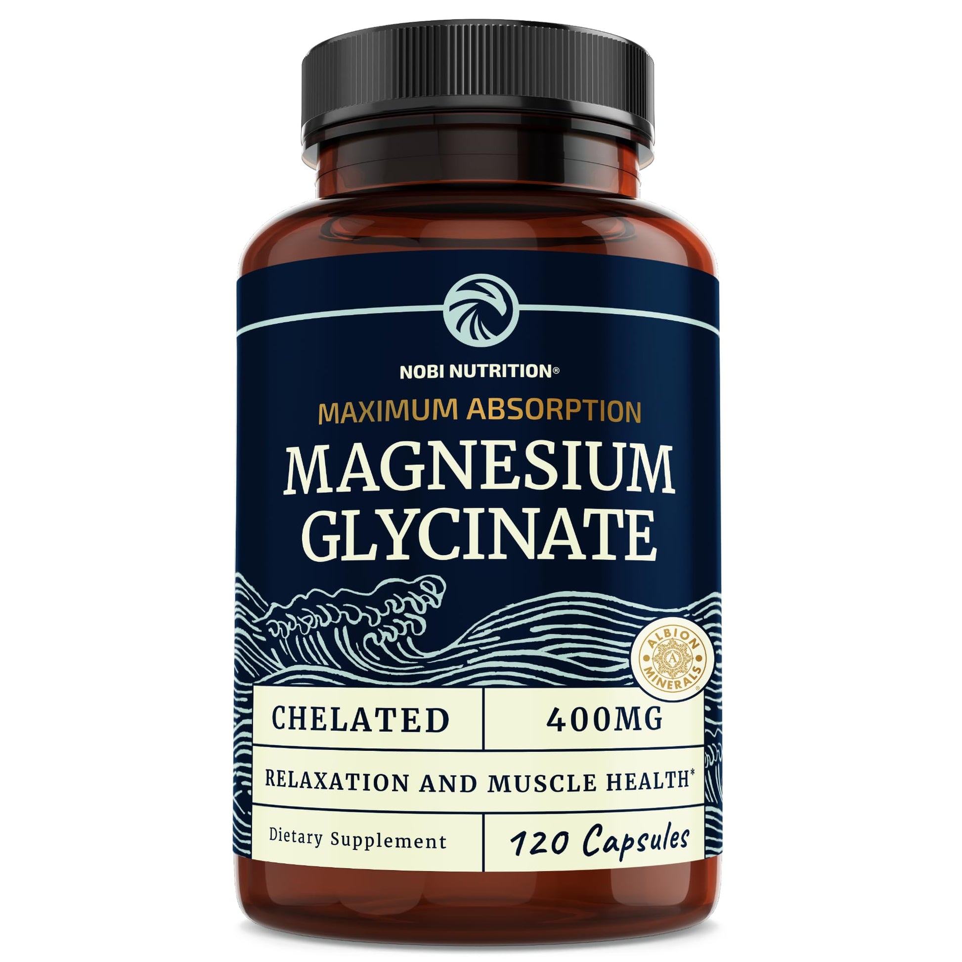 Magnesium Bisglycinate 400mg | Chelated Bisglycinate for Muscle Relaxation, Bones Nobi Nutrition buy supplements canada