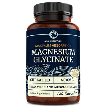Magnesium Bisglycinate 400mg | Chelated Bisglycinate for Muscle Relaxation, Bones Nobi Nutrition buy supplements canada