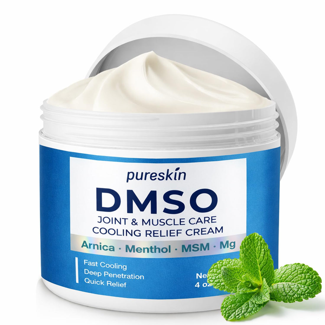 PURESKIN DMSO Relief Cream – Pharmaceutical Grade Fast-Absorbing Cooling Formula for Active Lifestyles – Lightweight Cream with Arnica, MSM, Magnesium, Menthol & Aloe, 4 oz PURESKIN buy supplements canada