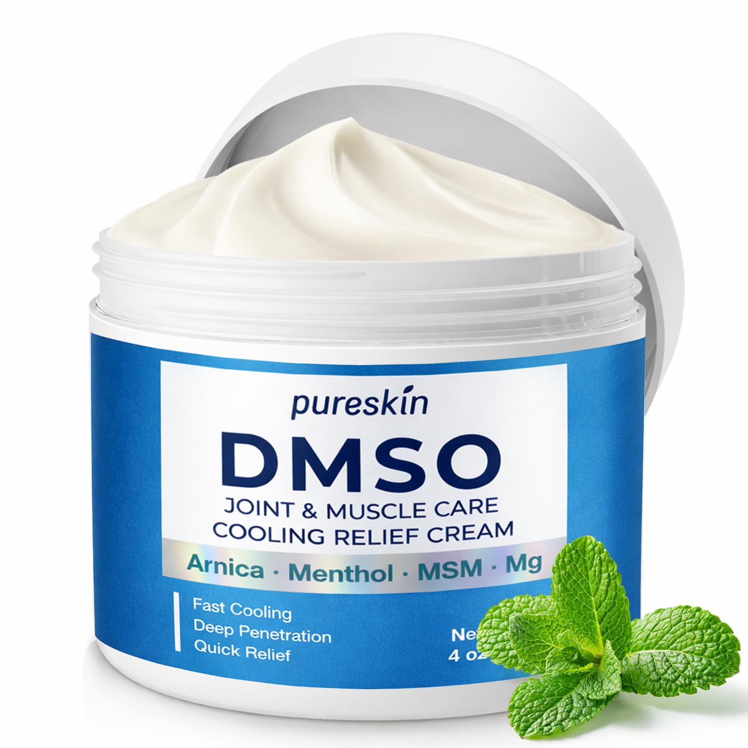 PURESKIN DMSO Relief Cream – Pharmaceutical Grade Fast-Absorbing Cooling Formula for Active Lifestyles – Lightweight Cream with Arnica, MSM, Magnesium, Menthol & Aloe, 4 oz PURESKIN buy supplements canada