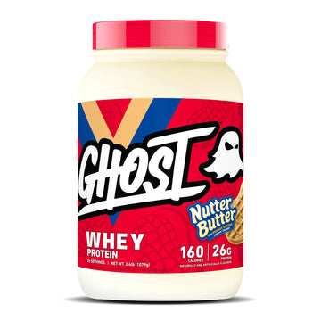 GHOST Whey Protein Powder, Nutter Butter - 2LB Tub, 26G of Protein - Peanut Butter GHOST buy supplements canada