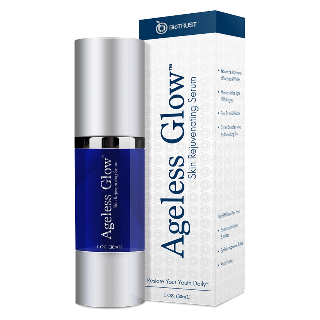 BioTrust Ageless Glow Anti Aging Moisturizer, Skin Brightening Serum with Vitamin C BioTrust buy supplements canada