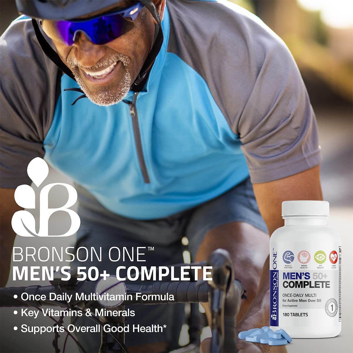 Bronson ONE Daily Mens 50+ Complete Multivitamin Multimineral, 180 Tablets Bronson buy supplements canada