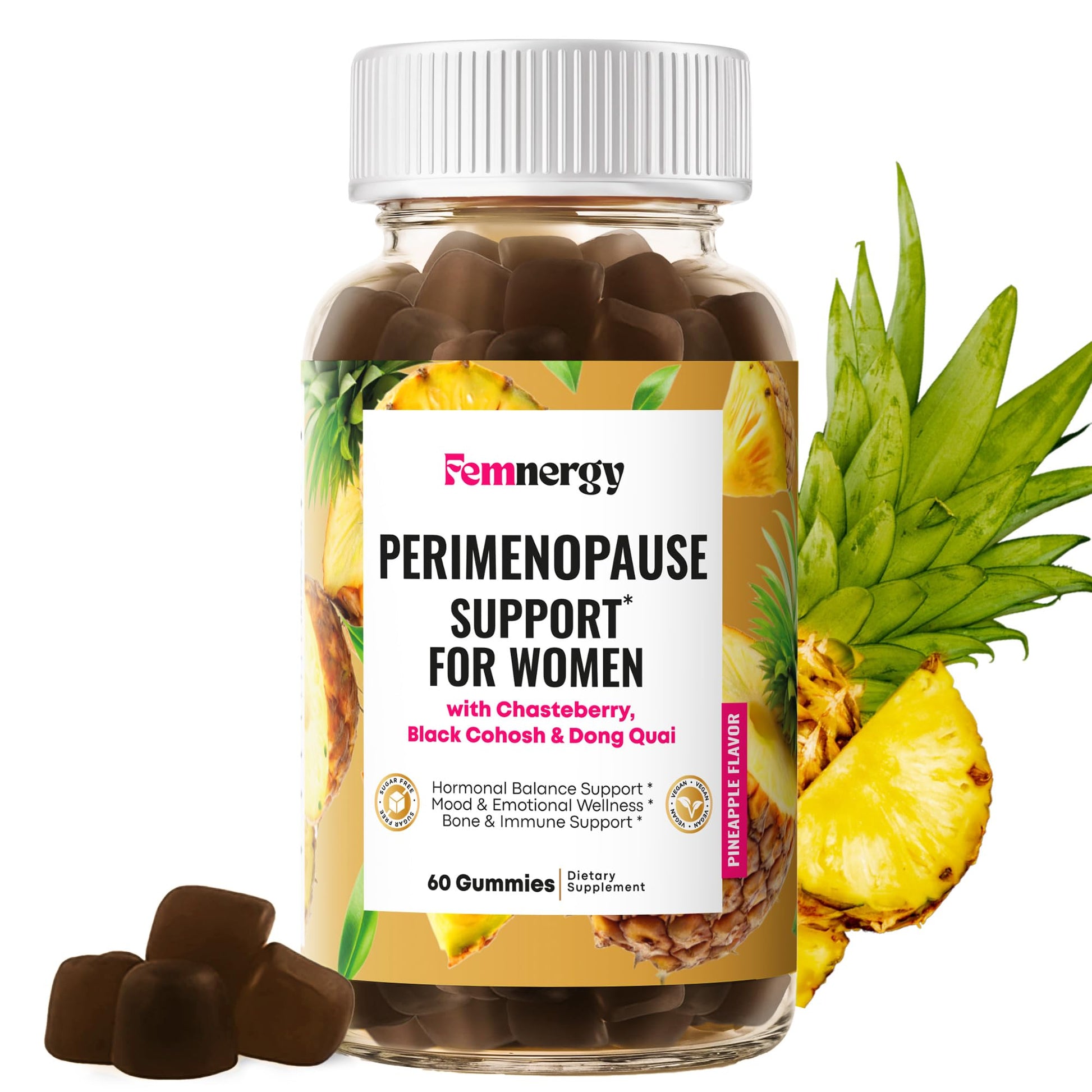 Femnergy Perimenopause Support Gummies for Women - Menopause Relief Estrogen & Hormone Balance Supplement with Black Cohosh Chasteberry Vitamins D3 B6 for Hot Flashes Night Sweats & Mood Swings Femnergy buy supplements canada