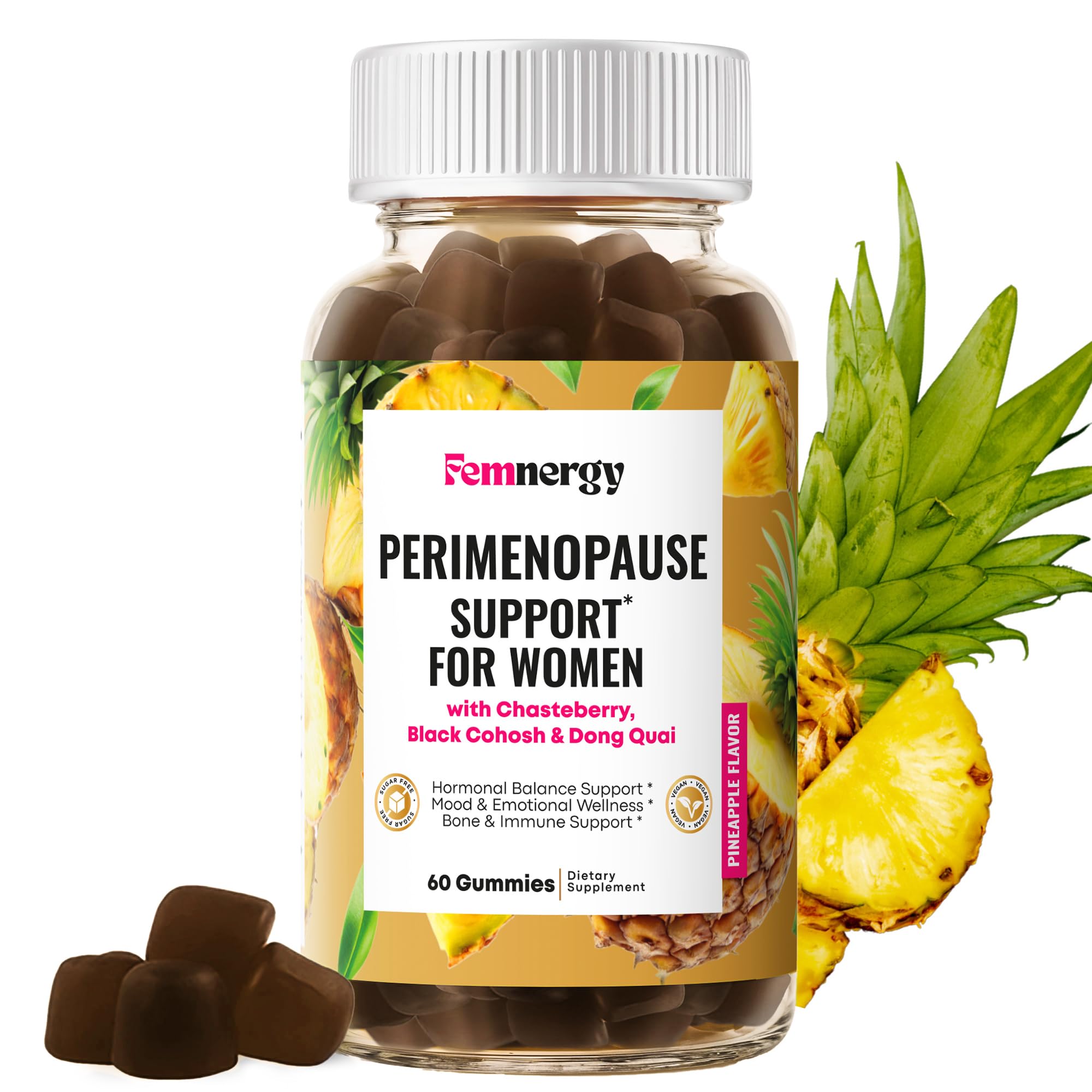 Femnergy Perimenopause Support Gummies for Women - Menopause Relief Estrogen & Hormone Balance Supplement with Black Cohosh Chasteberry Vitamins D3 B6 for Hot Flashes Night Sweats & Mood Swings Femnergy buy supplements canada