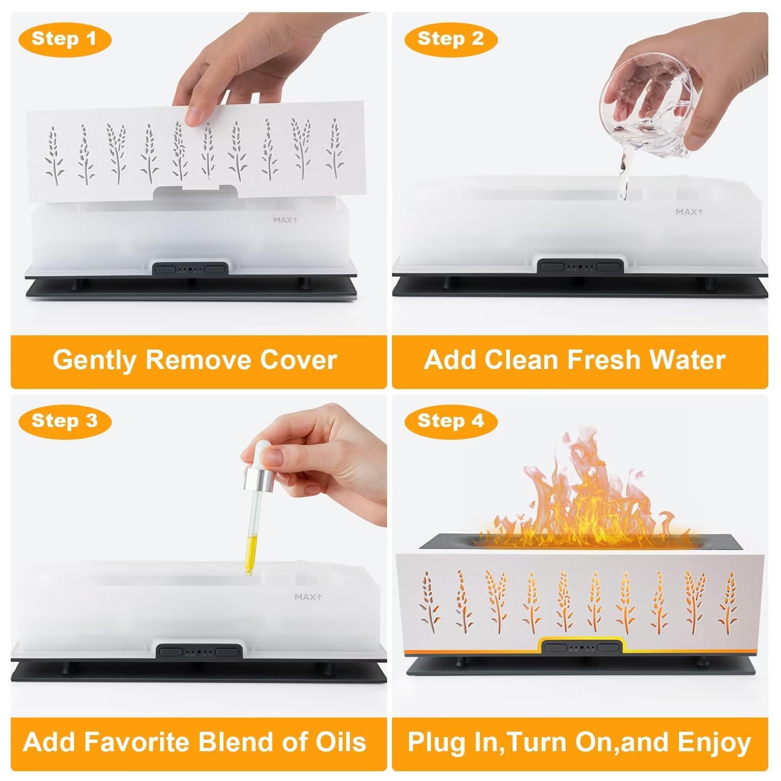 WENPHONE Flame Air Aroma Diffuser Humidifier, Essential Oil Diffuser, 200ml Aromatherapy Diffuser WENPHONE buy supplements canada