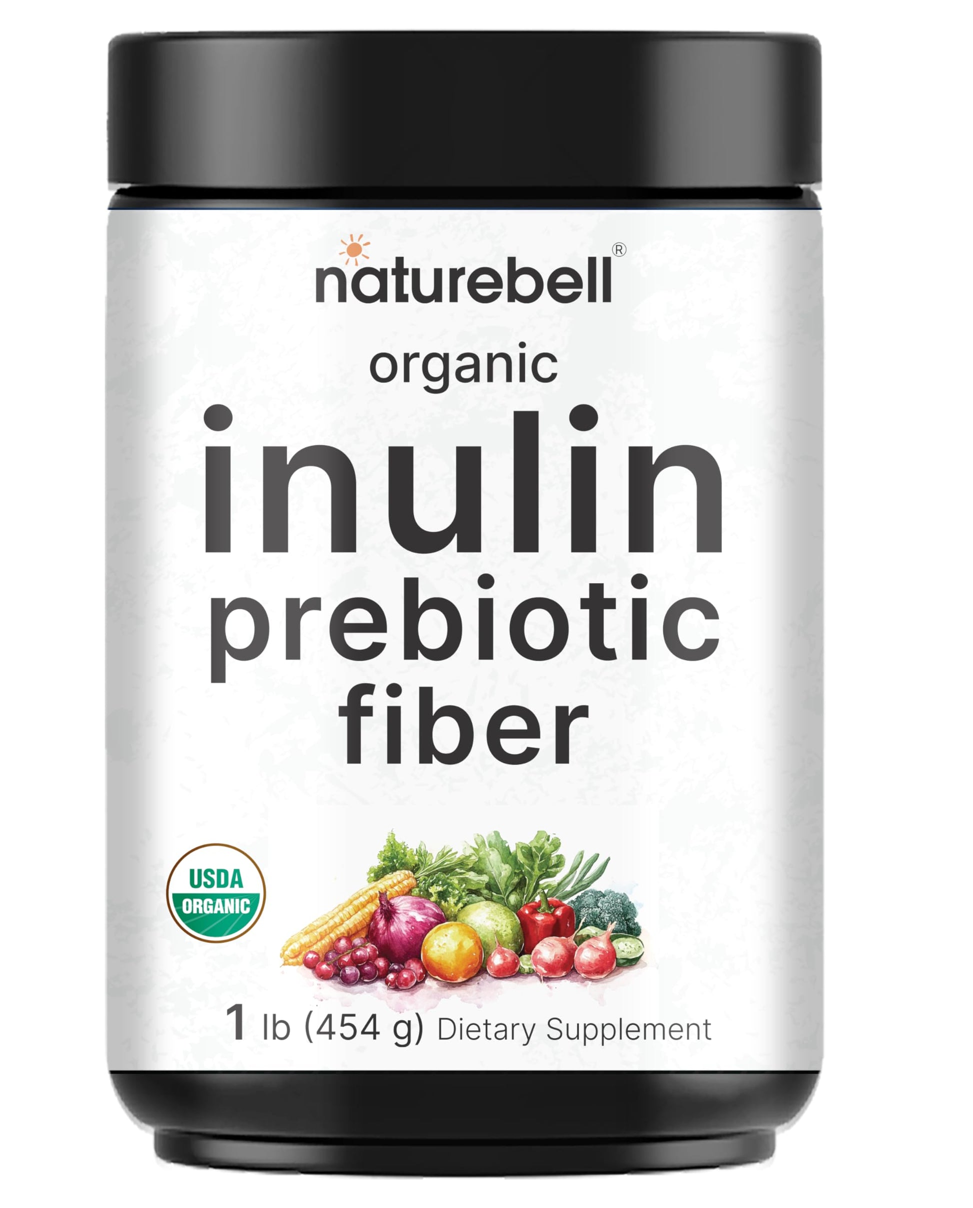 NatureBell Organic Inulin Prebiotic Fiber Powder, 1lb | Natural Chicory Root Source – Easily Mixes with Coffee or Smoothies – Fiber Supplement for Women & Men NatureBell buy supplements canada