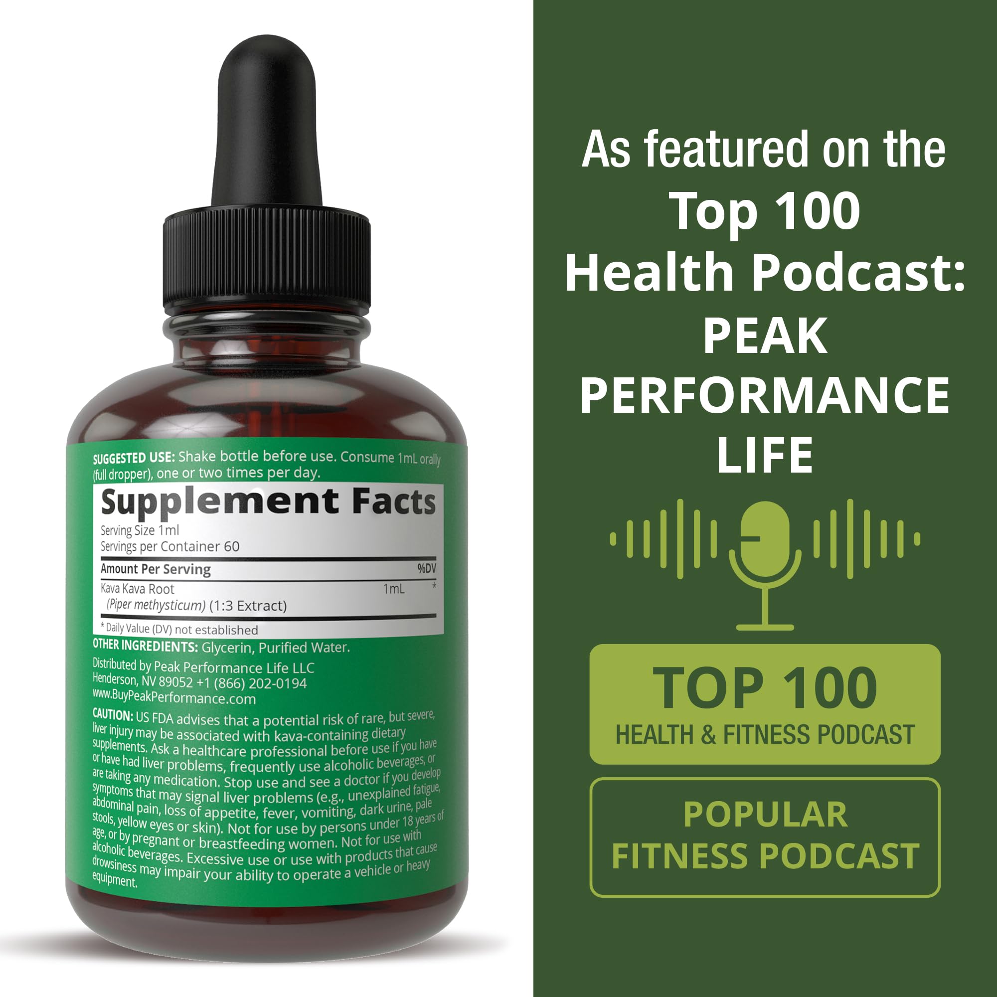Peak Performance Kava Kava Root Extract Calming Liquid Drops More Concentrated - 1:3 Extraction Ratio. Vegan Supplement Aid for Relaxation, Natural Sleep. Sugar Free Gluten Free USA Tested Tincture Peak Performance buy supplements canada