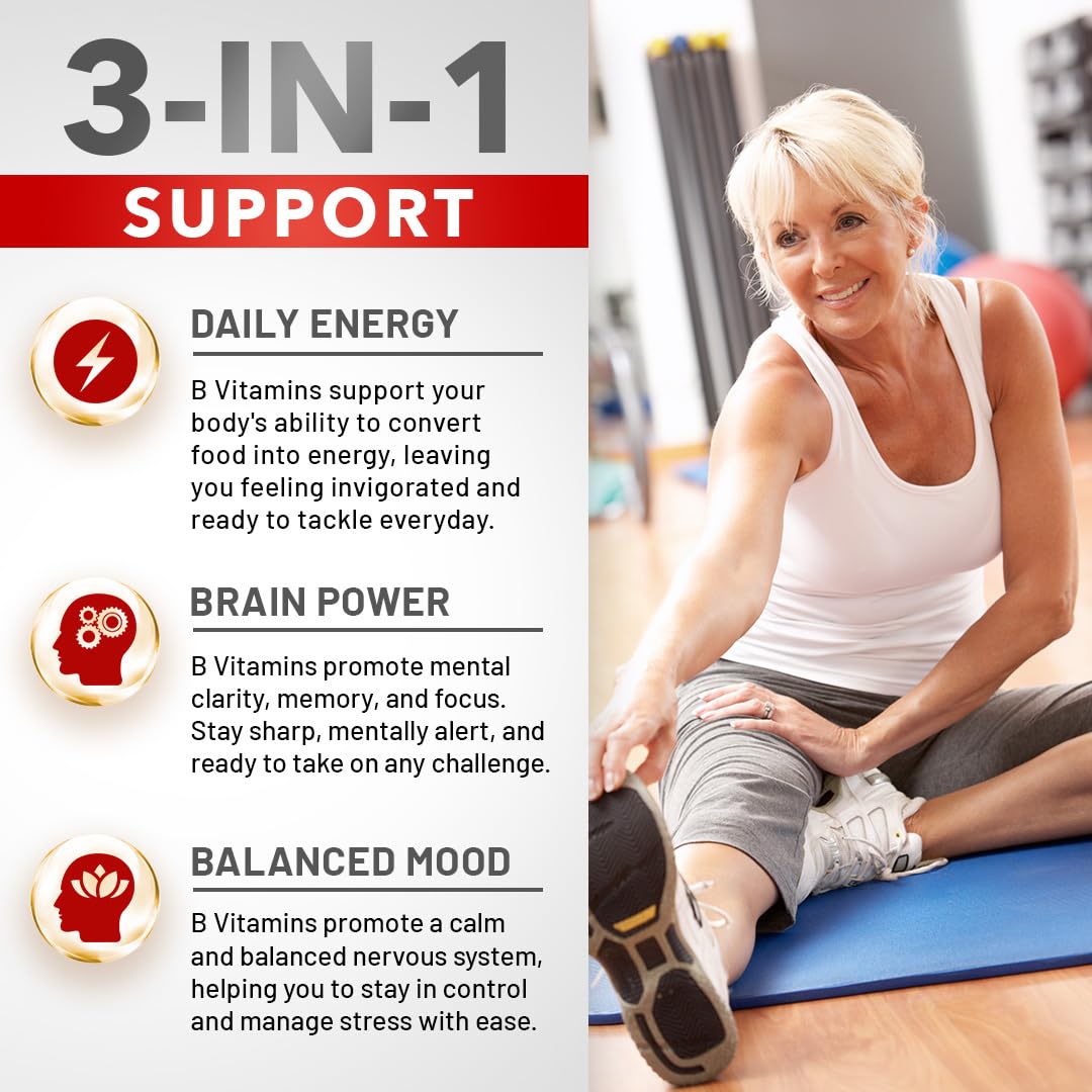 Divine Bounty Super B Complex Vitamins - All B Vitamins Including B12, B1, B2, B3, B5, B6, B7, B9, Folic Acid - Vitamin B Supplement Divine Bounty buy supplements canada