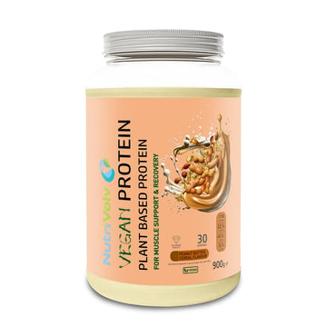 NutriVolv Vegan Plant Based Protein Powder | Peanut Butter Cereal Flavour 900g | Pea & Rice Protein Blend NutriVolv buy supplements canada