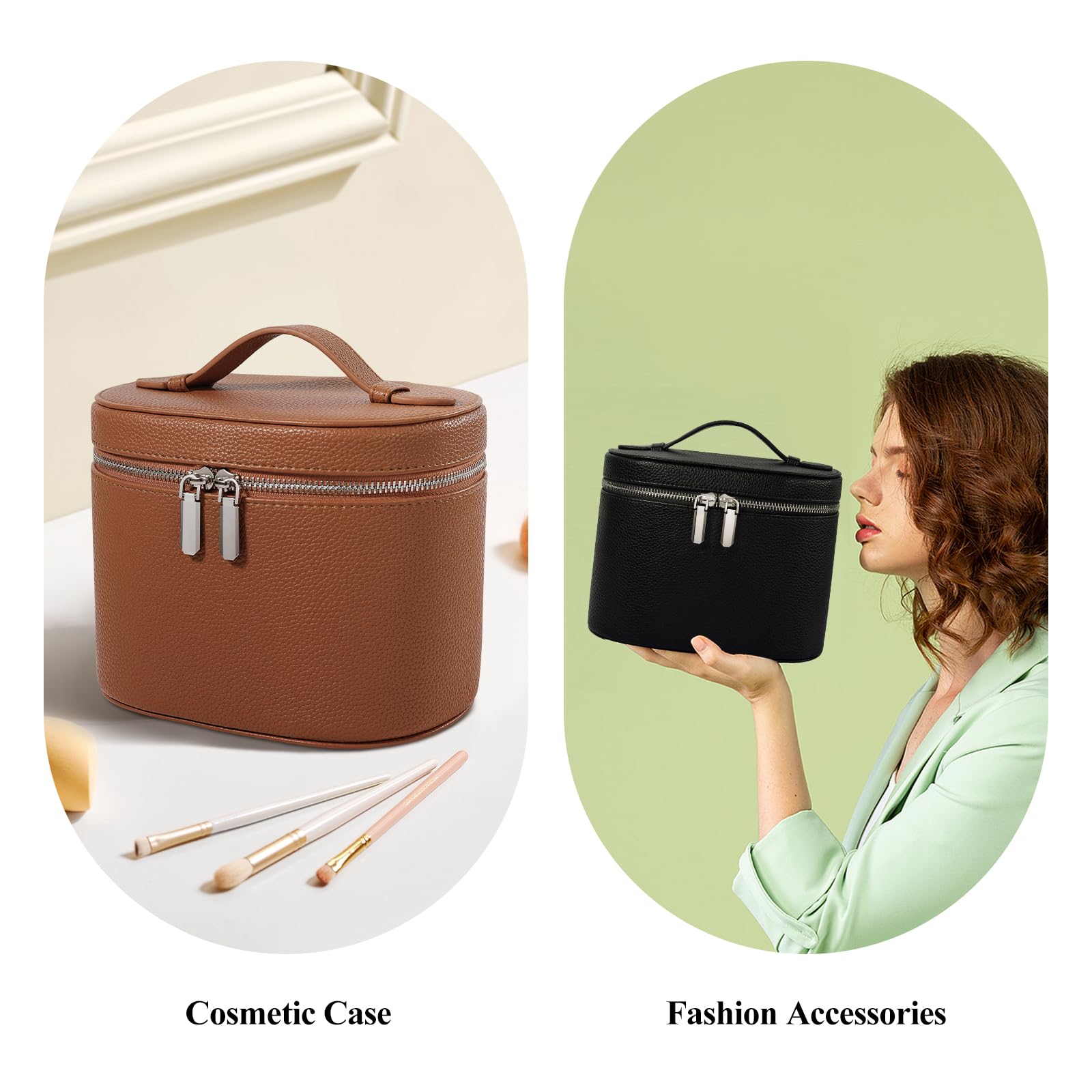 honitty Makeup Bag, Travel Make up Case with Compartments and Handle, Portable Cosmetic Organizer Bags,Toiletry Bag for Women honitty buy supplements canada
