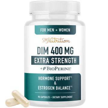DIM Supplement 400MG Extra Strength | Hormone Balance for Men and Women | Menopause, Acne, Hot Flashes Relief, Prostate Support & Antioxidant Support | Soy-Free, Gluten-Free | SMNutrition | 90 Ct. SMNutrition buy supplements canada
