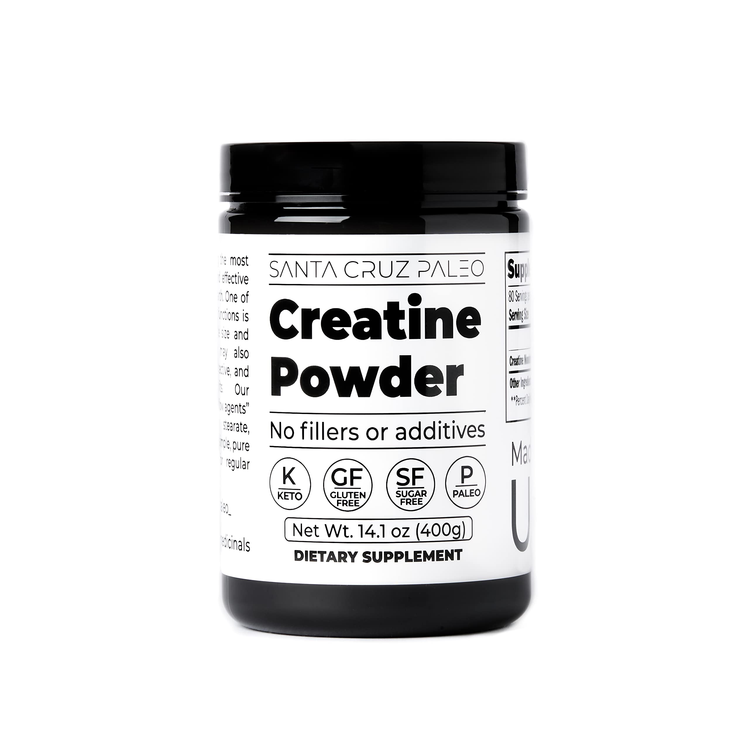 Santa Cruz Paleo, Creatine Monohydrate Powder Micronized, Unflavored Pre Workout and Muscle Support Supplement, Gluten Free Keto, Mix with Water or Shakes Santa Cruz Paleo buy supplements canada