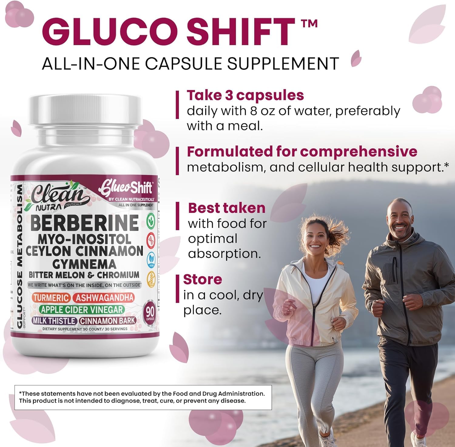 Clean Nutra Berberine Supplement Myo-Inositol Ceylon Cinnamon Gymnema Bitter Melon Chromium Complex for Digestion, Antioxidant Support & Wellness 90 Vegan Capsules Non-GMO Clean Nutraceuticals buy supplements canada