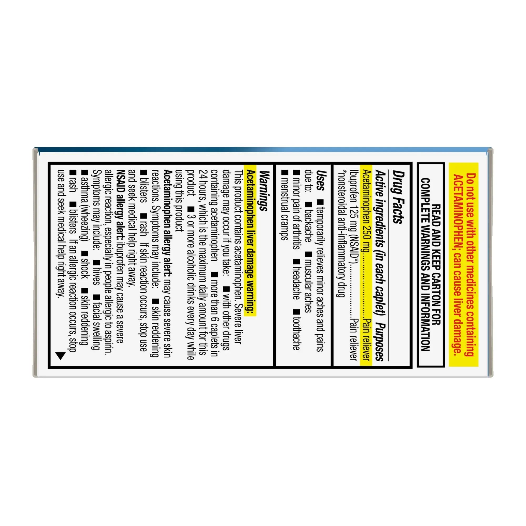 GoodSense Dual Action Acetaminophen and Ibuprofen (NSAID) Tablets, 250 mg/125 mg, Back Pain, 36 Count GoodSense buy supplements canada