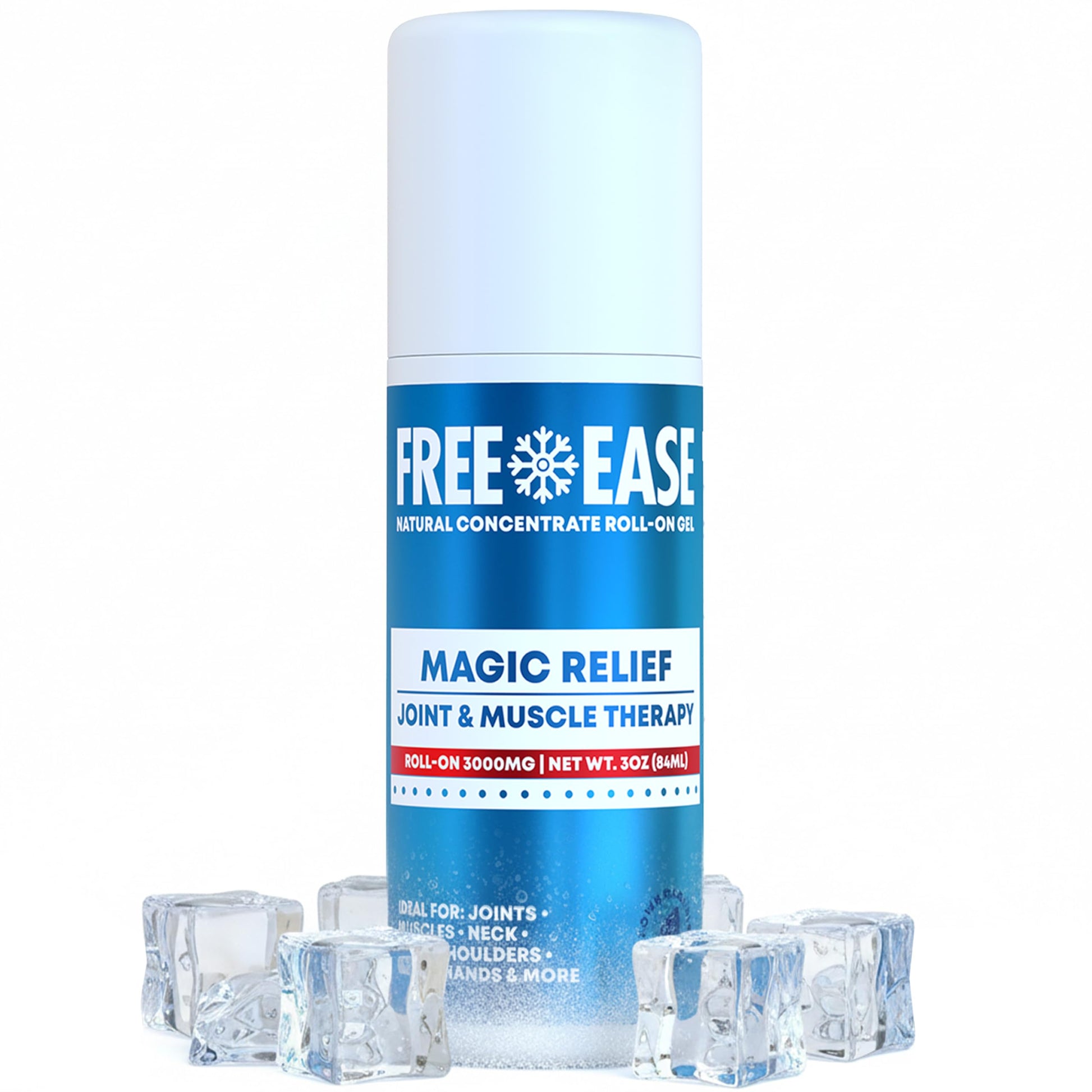 Free-Ease Magic Relief Roller – Nerve Joint and Muscle Pain Relief Roll On – Fast Cooling Therapy for Back, Neck, Shoulder, Knee Pain - Supports Joint Flexibility and Overall Mobility - Made in USA FREE EASE buy supplements canada