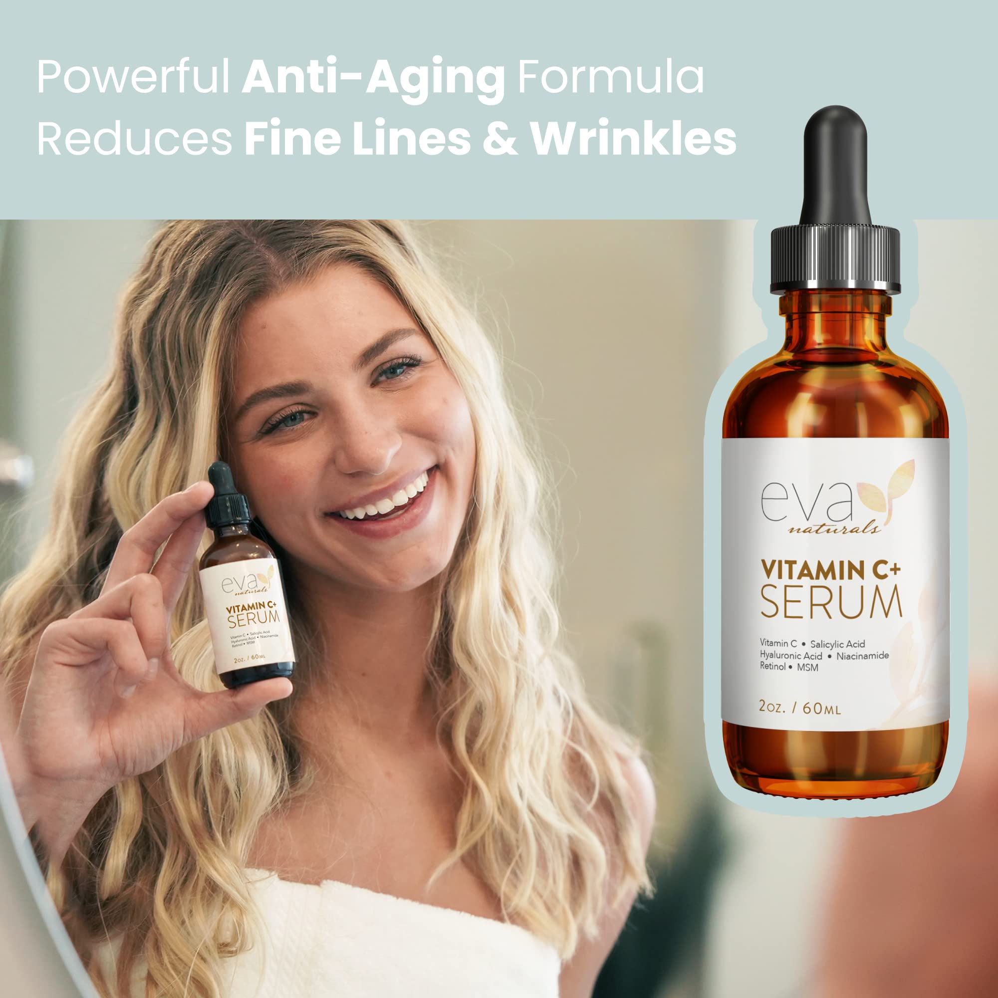 Vitamin C Serum for Face - Vitamin C Facial Serums with Hyaluronic Acid, Retinol Eva Naturals buy supplements canada