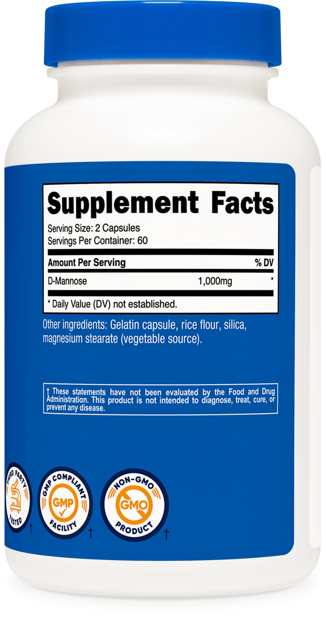 Nutricost D-Mannose 1000mg Per Serving, 120 Capsules - 500mg Per Capsule, Urinary Tract Health, Non-GMO and Gluten Free Nutricost buy supplements canada