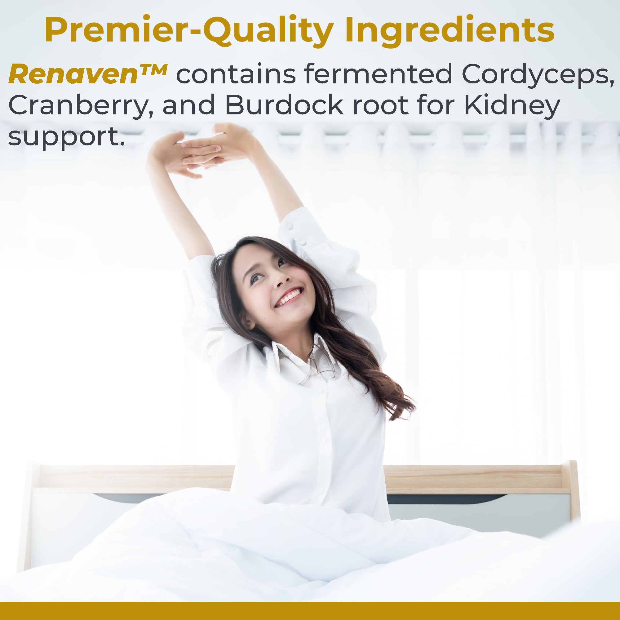 Premier Research Labs RenaVen - Premier Kidney Support for Kidney Cleanse Detox and Repair | Improve Kidney Function and Urinary Support with Fermented Cordyceps - 60 Plant-Source Capsules Premier Research Labs buy supplements canada