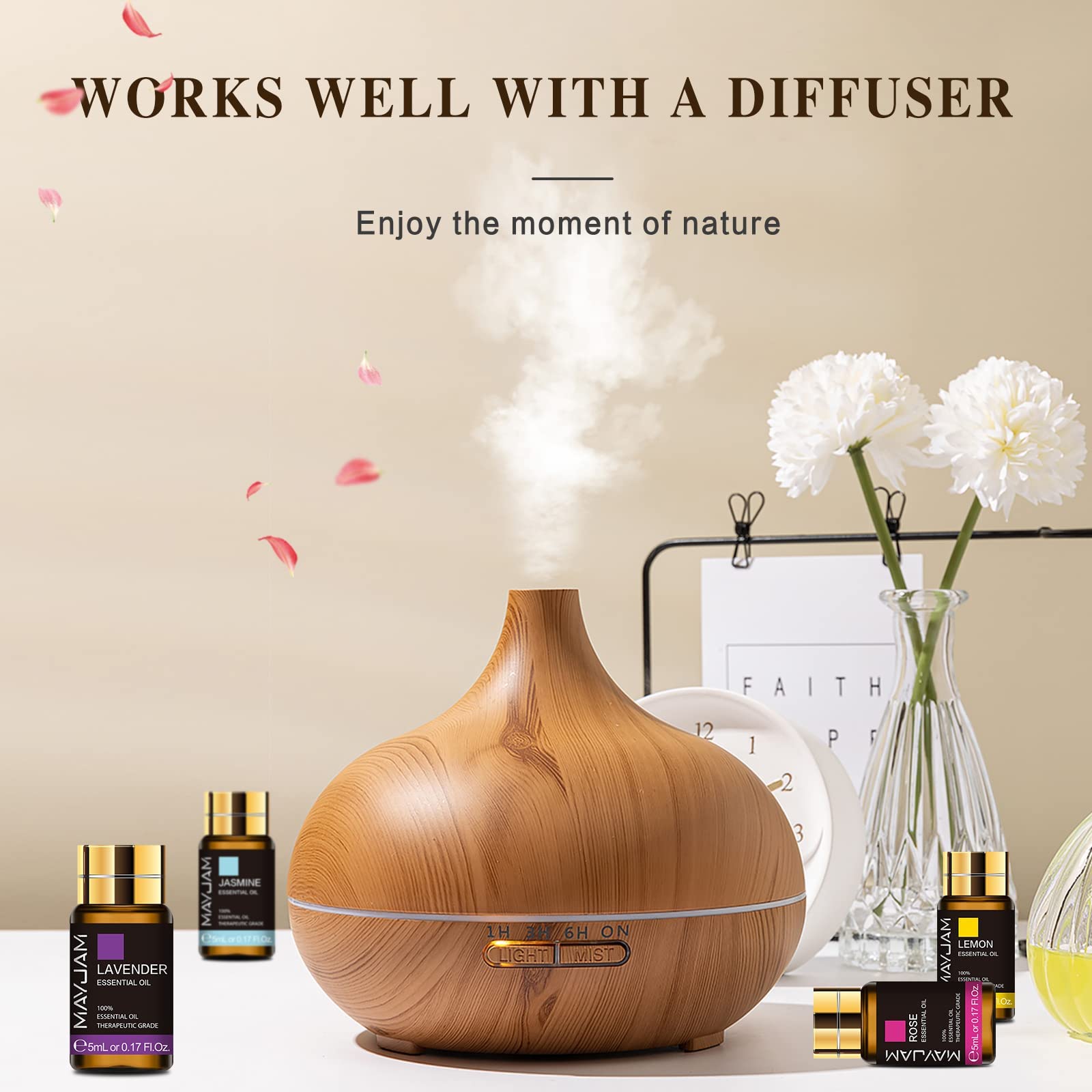 MAYJAM Tea Tree 20 Pcs Pure Essential Oil Gift Set, for Diffuser, Humidifiers, Skin Care, Massage MAYJAM buy supplements canada