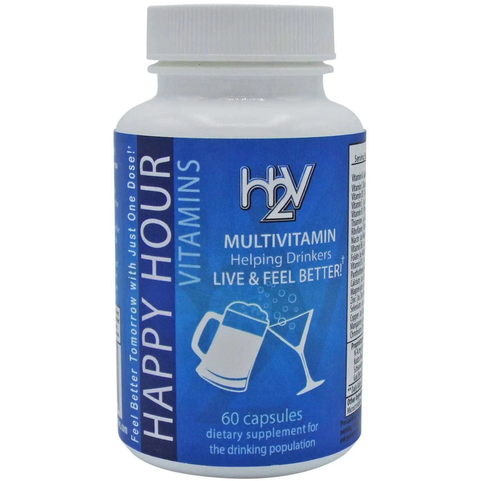 Happy Hour Vitamins Bottle - Multivitamin Formulated for Better Mornings – Live & Feel Better with Milk Thistle, Prickly Pear Cactus Happy Hour Vitamins buy supplements canada