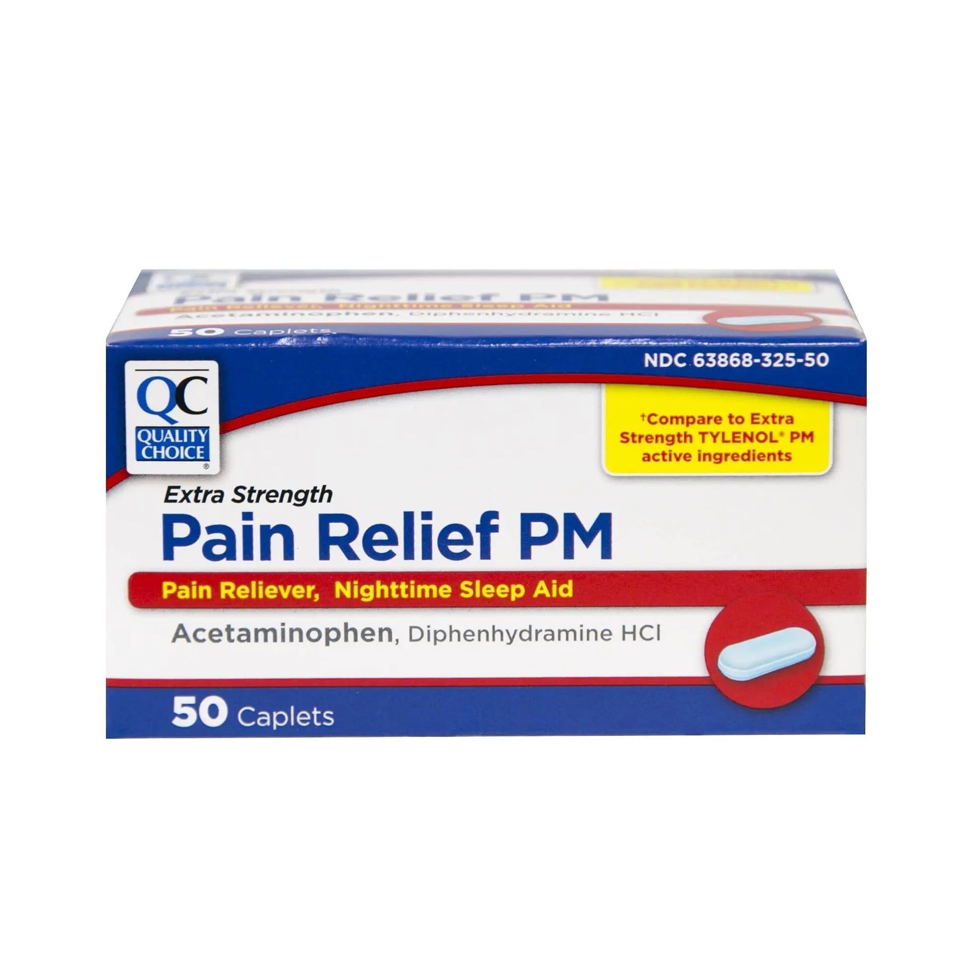 Quality Choice Extra Strength Pain Relief PM, Pain Reliever and Nighttime Sleep Aid, Acetaminophen 500 mg & Diphenhydramine HCI 25 mg (Sleep Aid), 50 Count Package of Caplets Quality Choice buy supplements canada