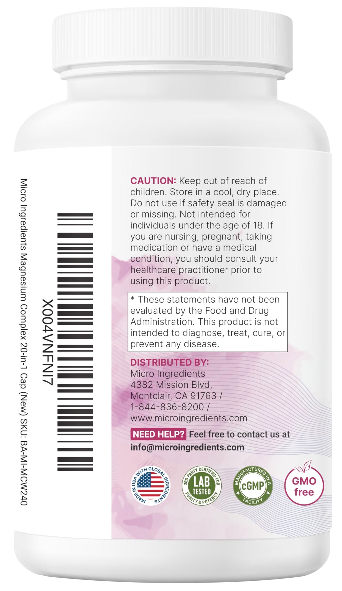 Magnesium Complex for Women, 240 Vegetarian Capsules | 20-in-1 Formula - Magnesium Blend with Vitamin D3, K2 Micro Ingredients buy supplements canada