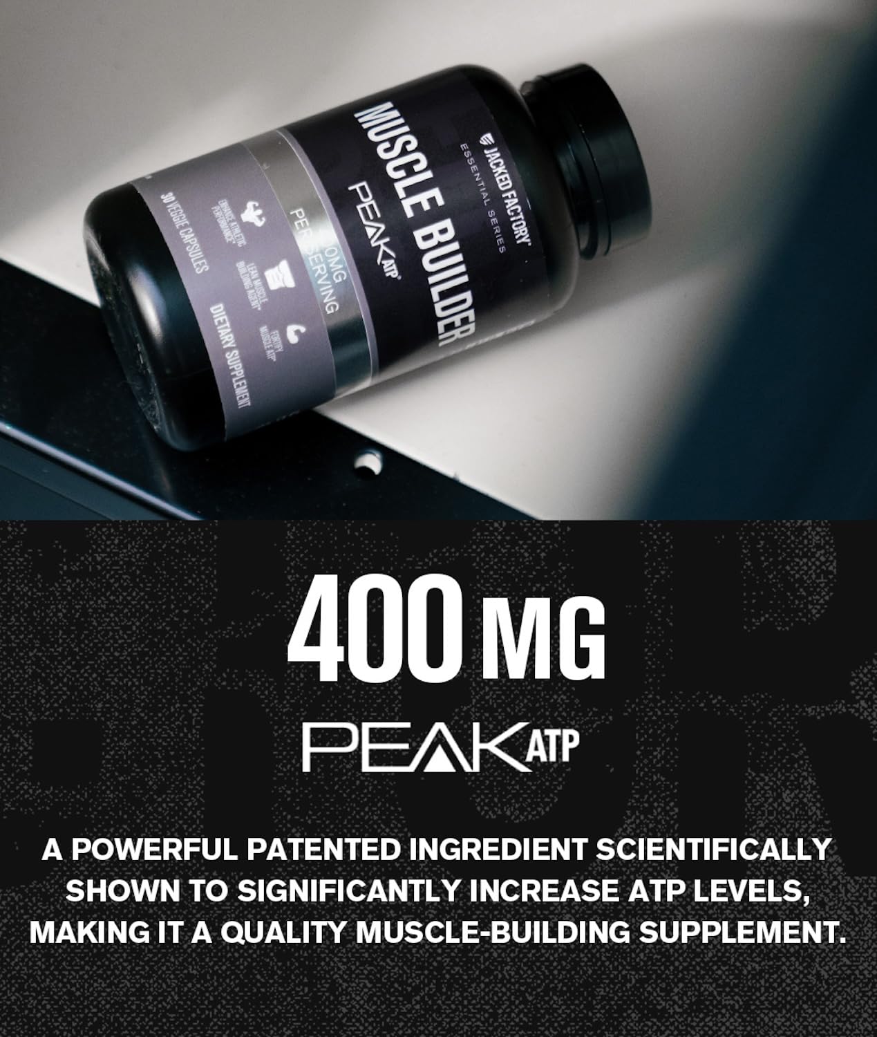 Jacked Factory Essentials Muscle Builder - ATP Muscle Builder for Men with Peak ATP to Support Muscle Gain, Enhance Athletic Performance, & Increase Strength - 30 Capsules Jacked Factory buy supplements canada