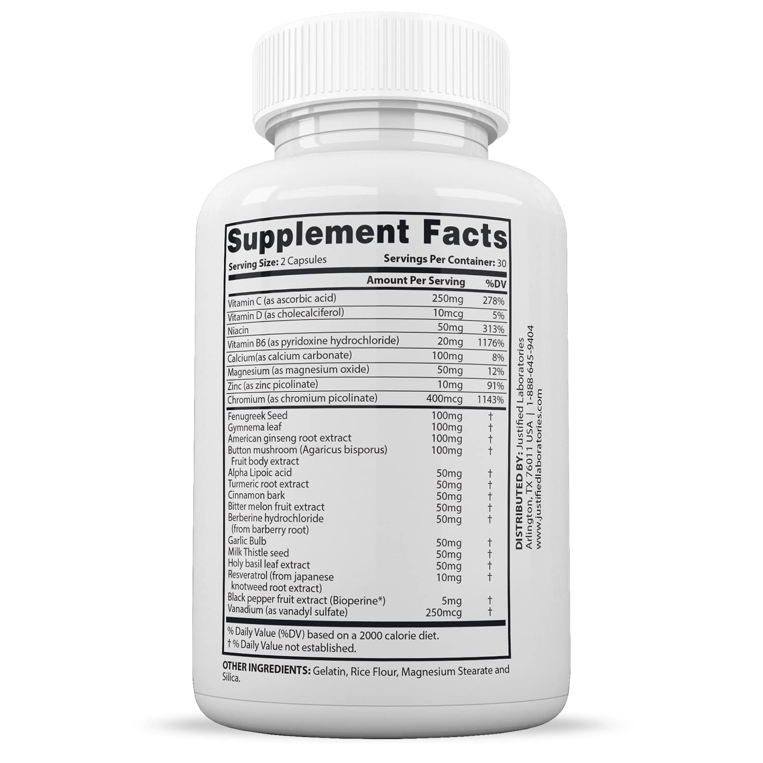 Justified Laboratories (2 Pack Blood Balance Max 1295MG Formula Supplement Pills Justified Laboratories buy supplements canada