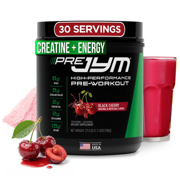 JYM Supplement Science Pre JYM Black Cherry Pre Workout Powder for Men & Women, BCAAs, Nootropics, Creatine HCI, Citrulline, Beta-Alanine, Betaine, Taurine, Huperzine, 30 Servings JYM Supplement Science buy supplements canada