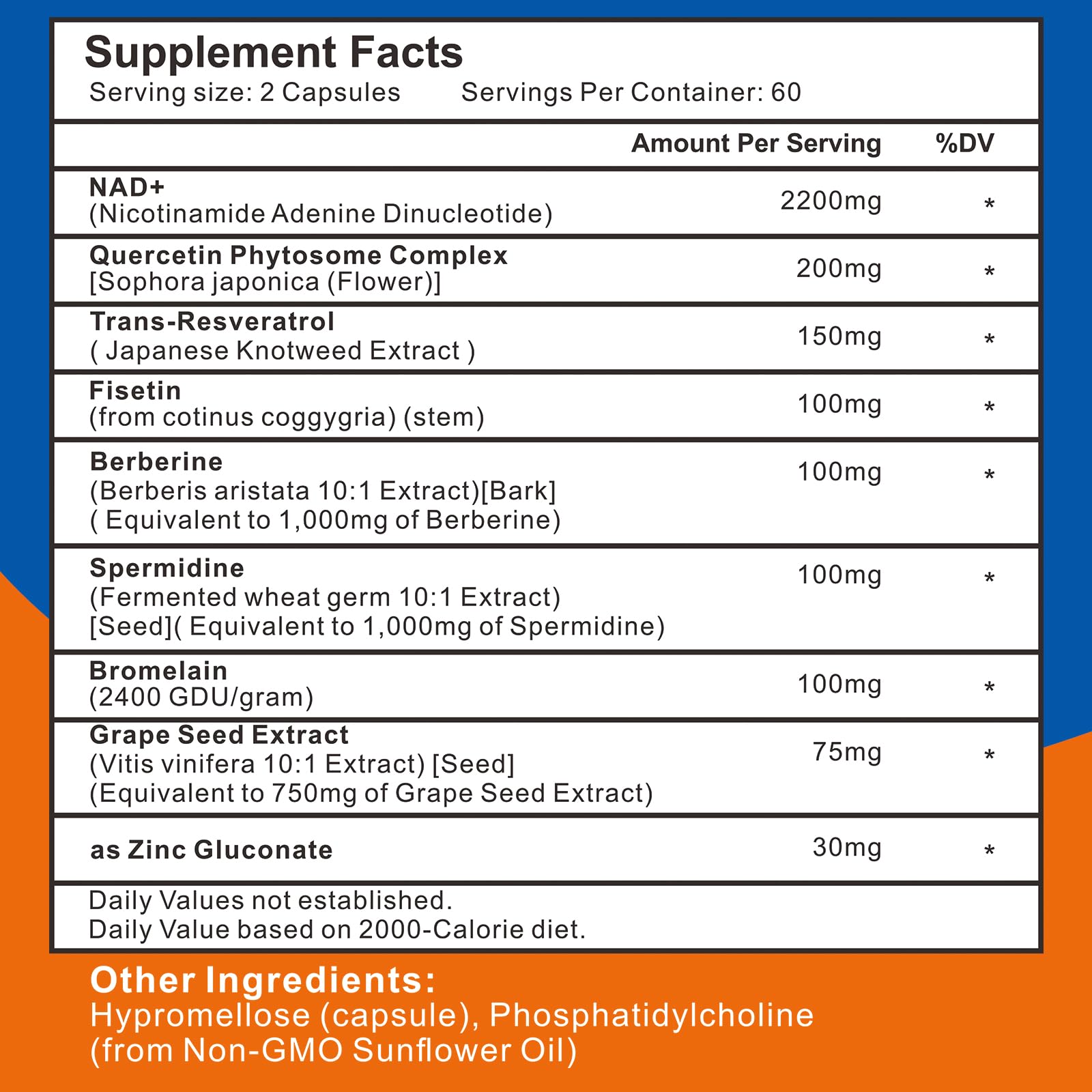 Spliferkou 2200mg Liposomal NAD+ Supplement - Enhances Cell Energy & Aging Defese, 60 Capsules Spliferkou buy supplements canada