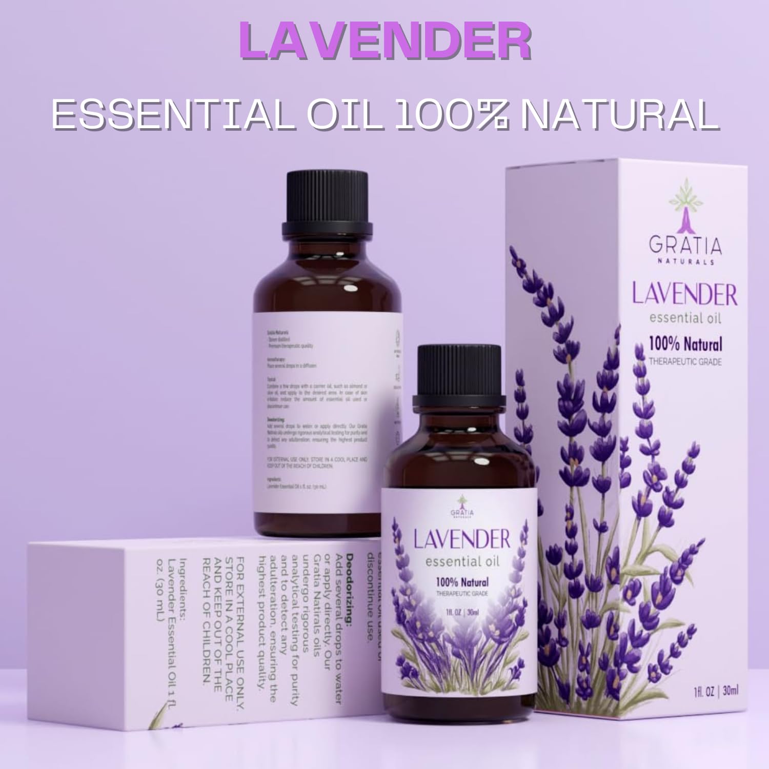 Gratia Naturals Lavender Essential Oil - 100% Pure and Natural … GRATIA NATURALS buy supplements canada