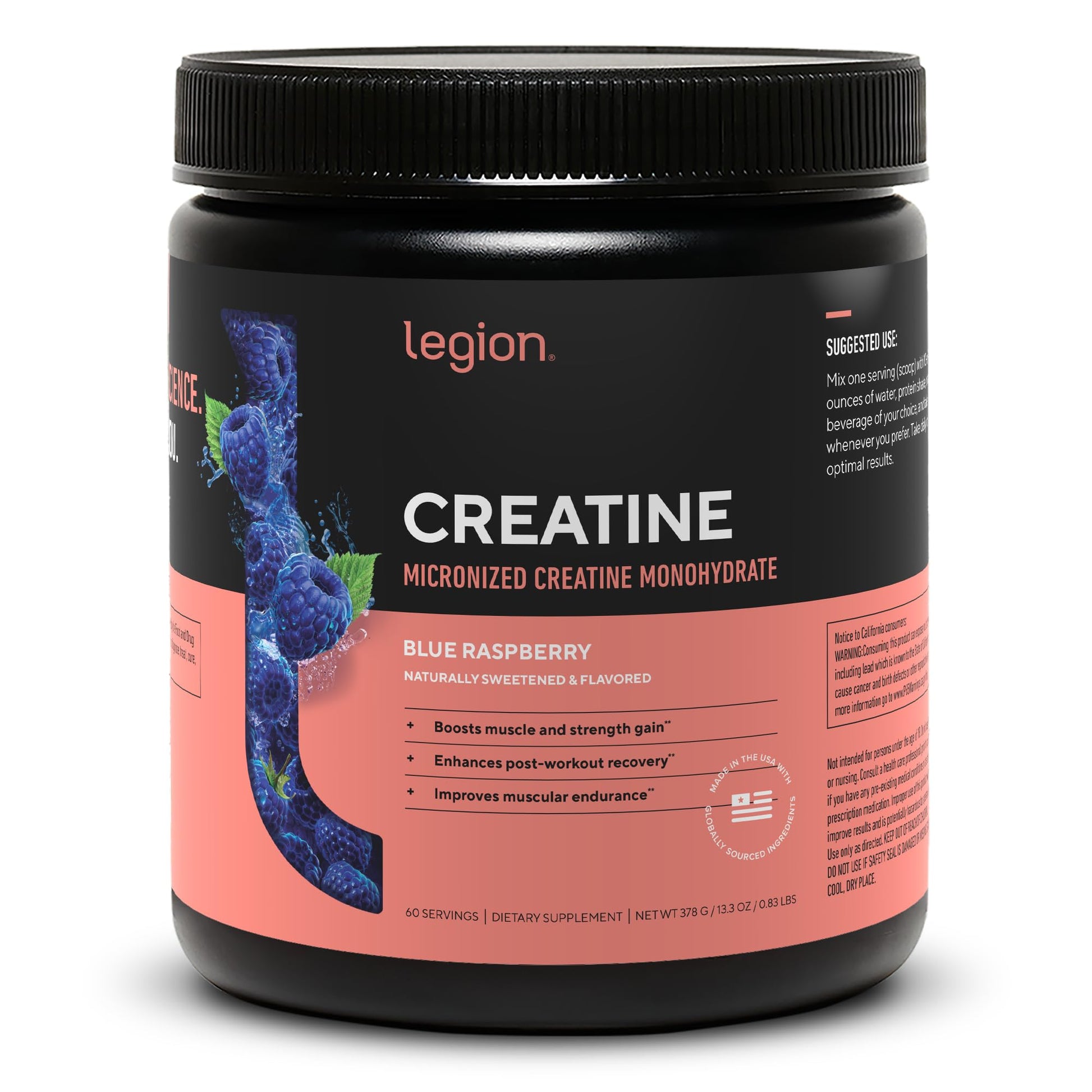 LEGION Micronized Creatine Monohydrate Supplement - Clean Creatine Powder for Muscle Gain & Post Workout Recovery - Micronized Creatine Supplement for Maximum LEGION buy supplements canada