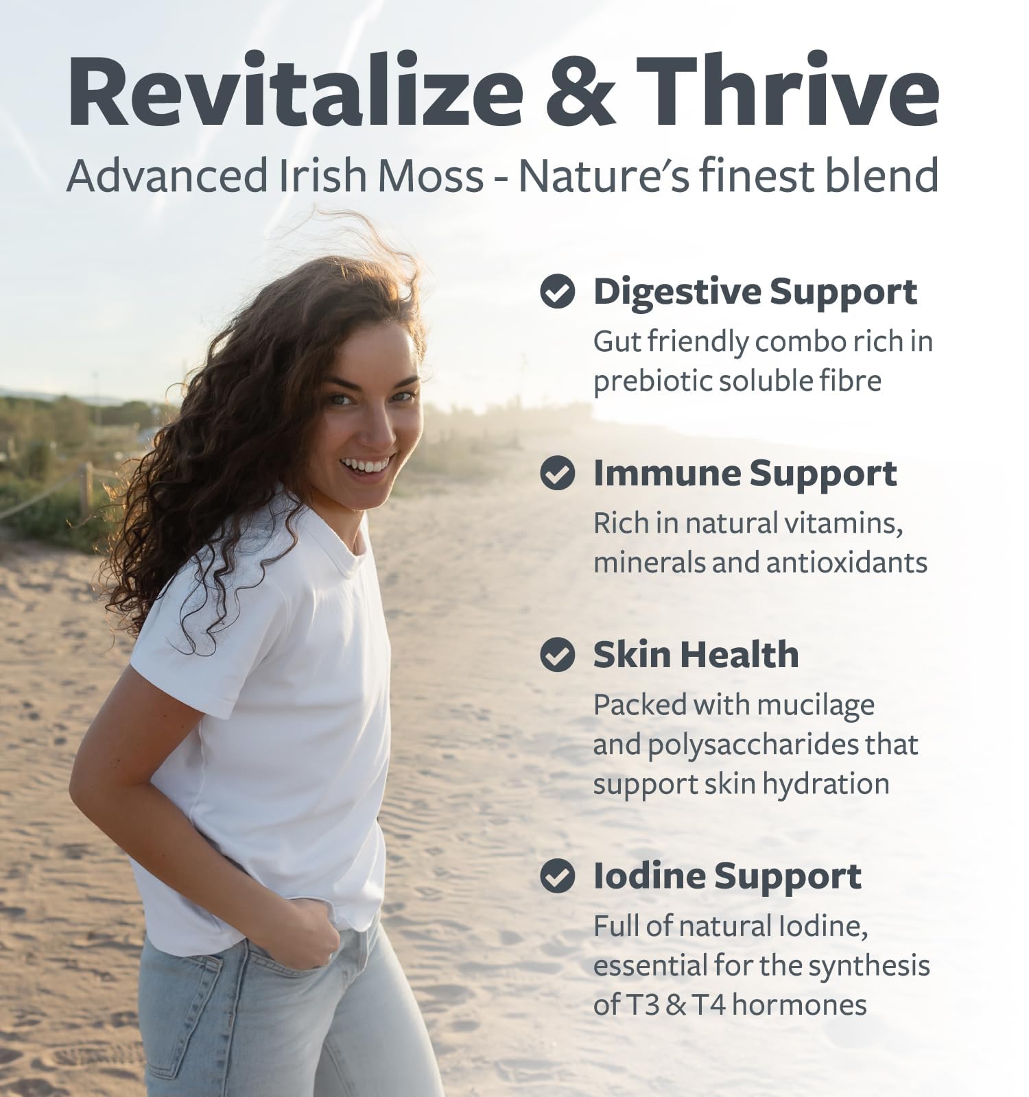 Organic Irish Sea Moss Capsules - Organic Sea Moss Capsules with Bladderwrack Burdock Root and Black Pepper Extract for Enhanced Absorption - Vegan Non-GMO & Made in the USA (1 Month Supply) Healths Harmony buy supplements canada