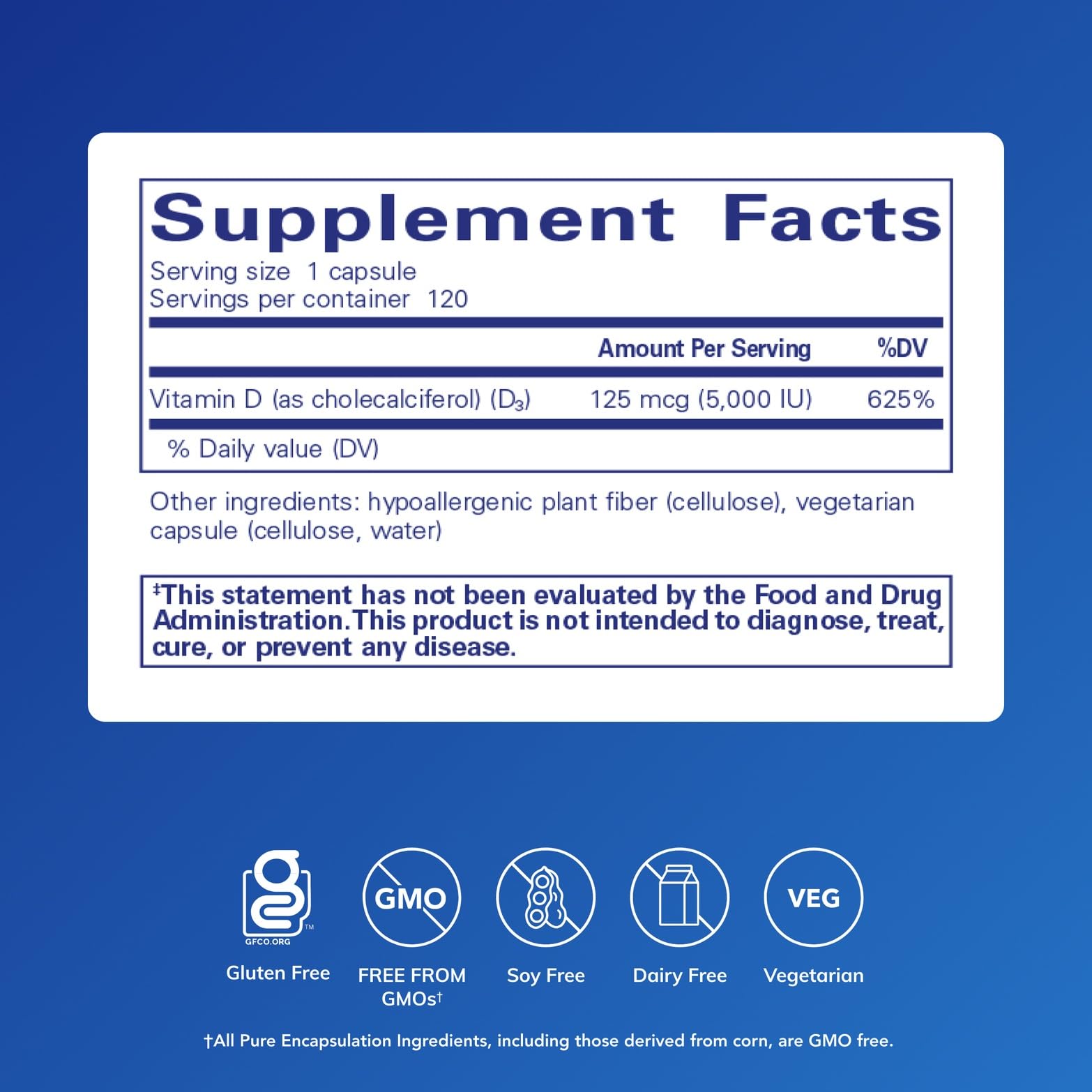 Pure Encapsulations Vitamin D3 125 mcg (5,000 IU) - Supplement to Support Bone, Joint, Breast, Heart, Colon, and Immune Health Pure Encapsulations buy supplements canada