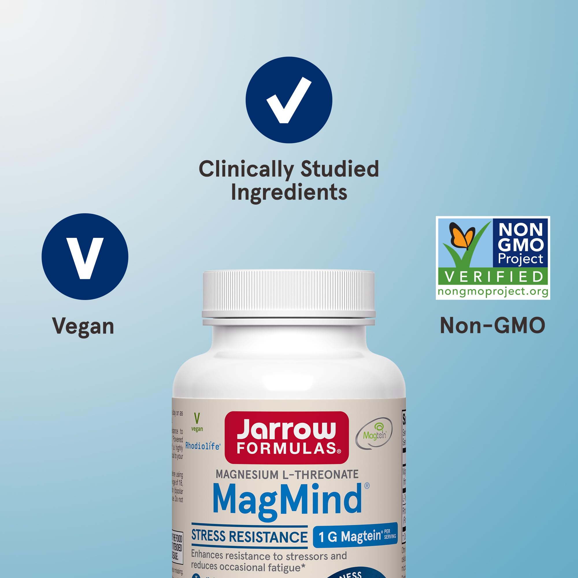 Jarrow Formulas Magnesium L-Threonate, MagMind Stress Resistance with L-Theanine and Rhodiolife, High Absorption Magnesium, Stress Relief and Mood Support, 60 Veggie Capsules, Up to a 30 Day Supply Jarrow Formulas buy supplements canada