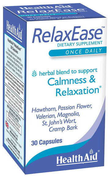 RelaxEase, Herbal Blend to Support Harmony and Tranquility, Once Daily, 30 ct, Helps Promote Health and Relaxation HealthAid buy supplements canada