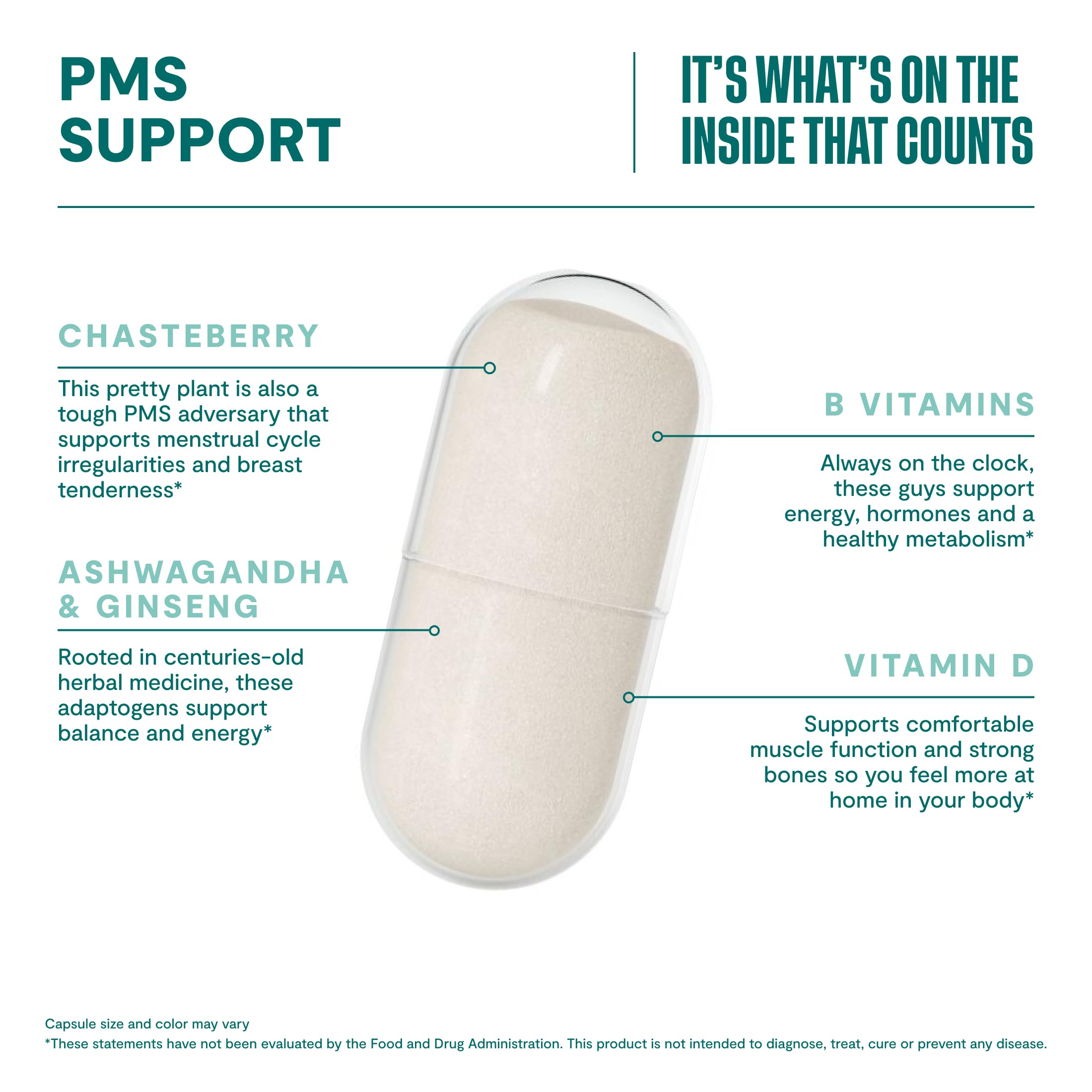 Habit PMS Support Supplement for Women (60 Capsules) - Supports Premenstrual Symptoms & Stress, Hormone Balance, Mood, B Vitamins, Vitamin D, Chasteberry, Ashwagandha, Gluten-Free, Non-GMO (1 Pack) H' Habit buy supplements canada