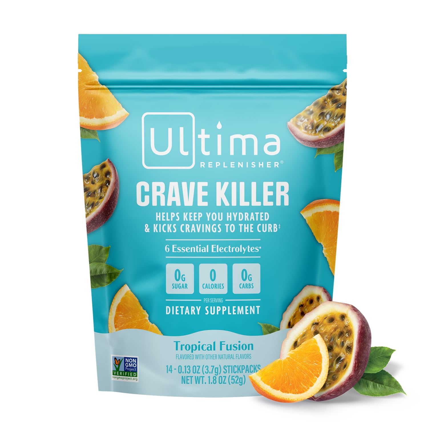 Ultima Replenisher Crave Killer Supplement and Electrolytes Powder – Tropical Fusion, 14 Stickpacks – Hydration Packets that Kick Cravings to The Curb Ultima Replenisher buy supplements canada