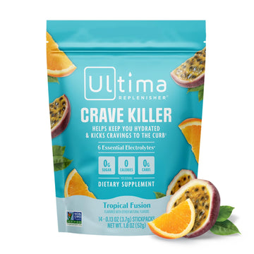 Ultima Replenisher Crave Killer Supplement and Electrolytes Powder – Tropical Fusion, 14 Stickpacks – Hydration Packets that Kick Cravings to The Curb Ultima Replenisher buy supplements canada