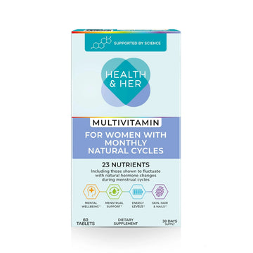 Health & Her Multivitamin for Women with Monthly Natural Cycles - Supplements for Women - Nutrition and Wellbeing Support for Menstrual Cycle Health and Her buy supplements canada