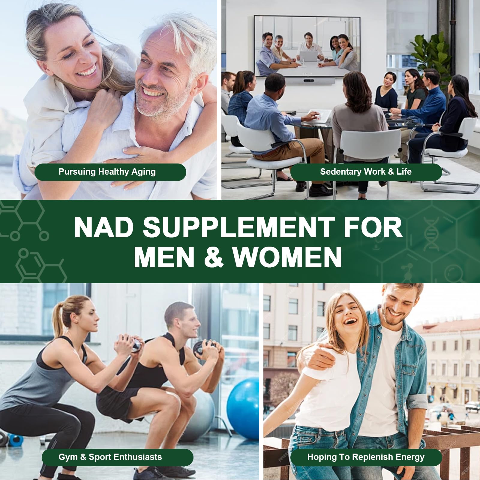 Vikaywoo NAD Supplement 1585 Mg -True NAD & Resveratrol, NMN Alternative Liposomal NAD+ for Women & Men, Support Cellular Health, Stamina & Healthy Aging - 120 Capsules Vikaywoo buy supplements canada