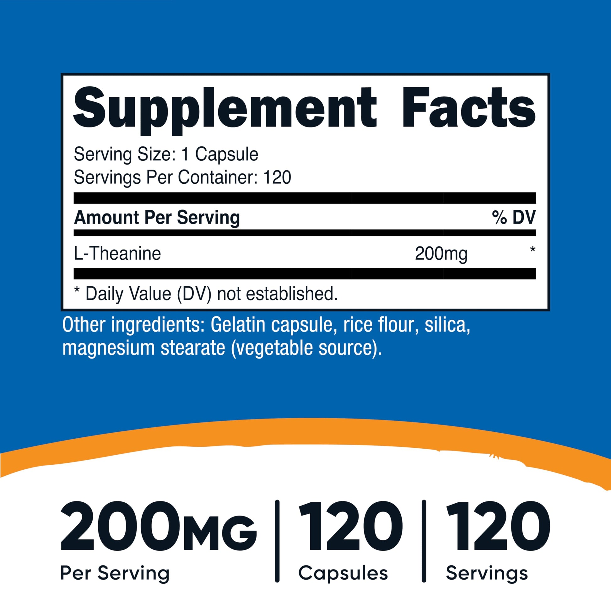 Nutricost L-Theanine 200mg, 120 Capsules, Double Strength - Non-GMO, Gluten Free Nutricost buy supplements canada
