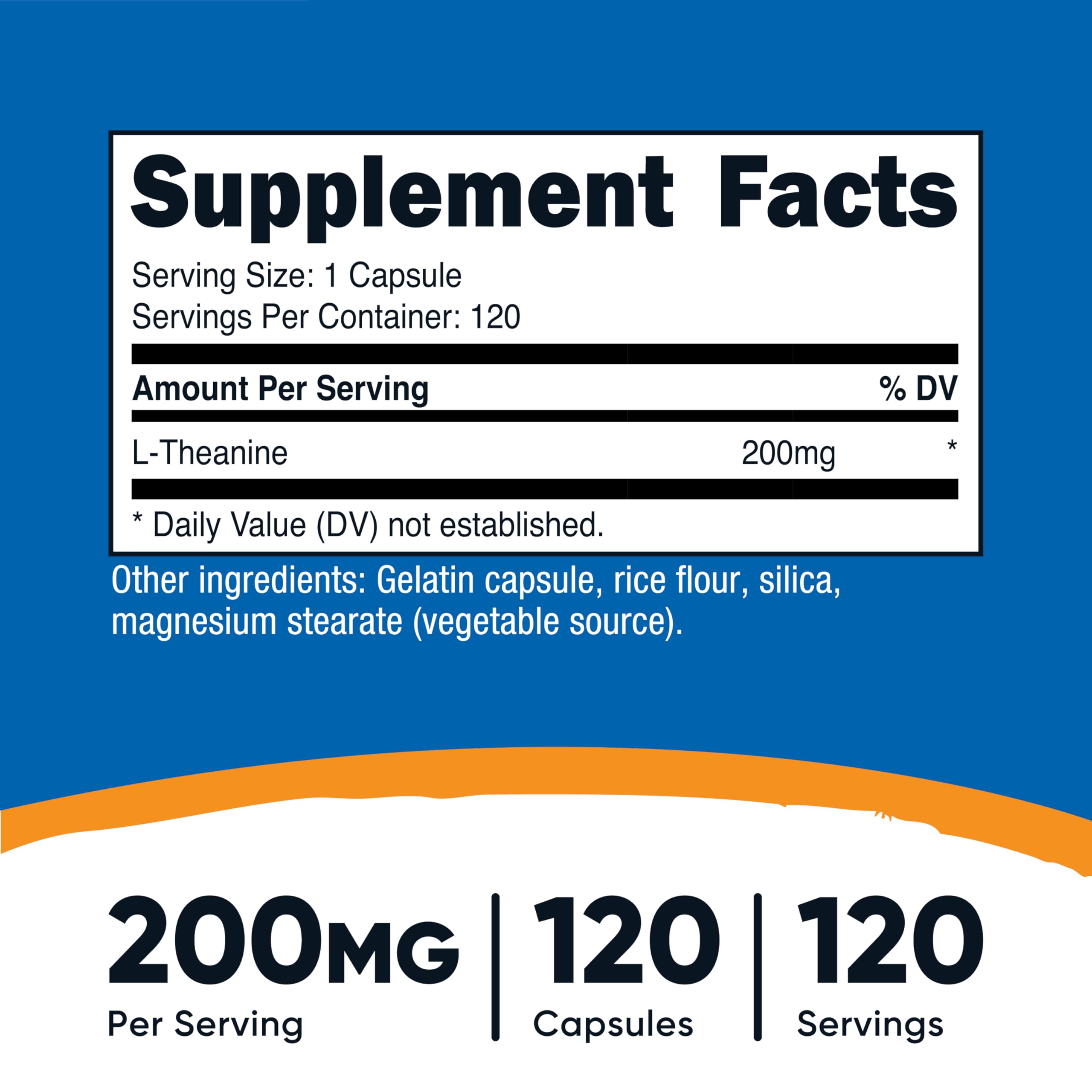 Nutricost L-Theanine 200mg, 120 Capsules, Double Strength - Non-GMO, Gluten Free Nutricost buy supplements canada