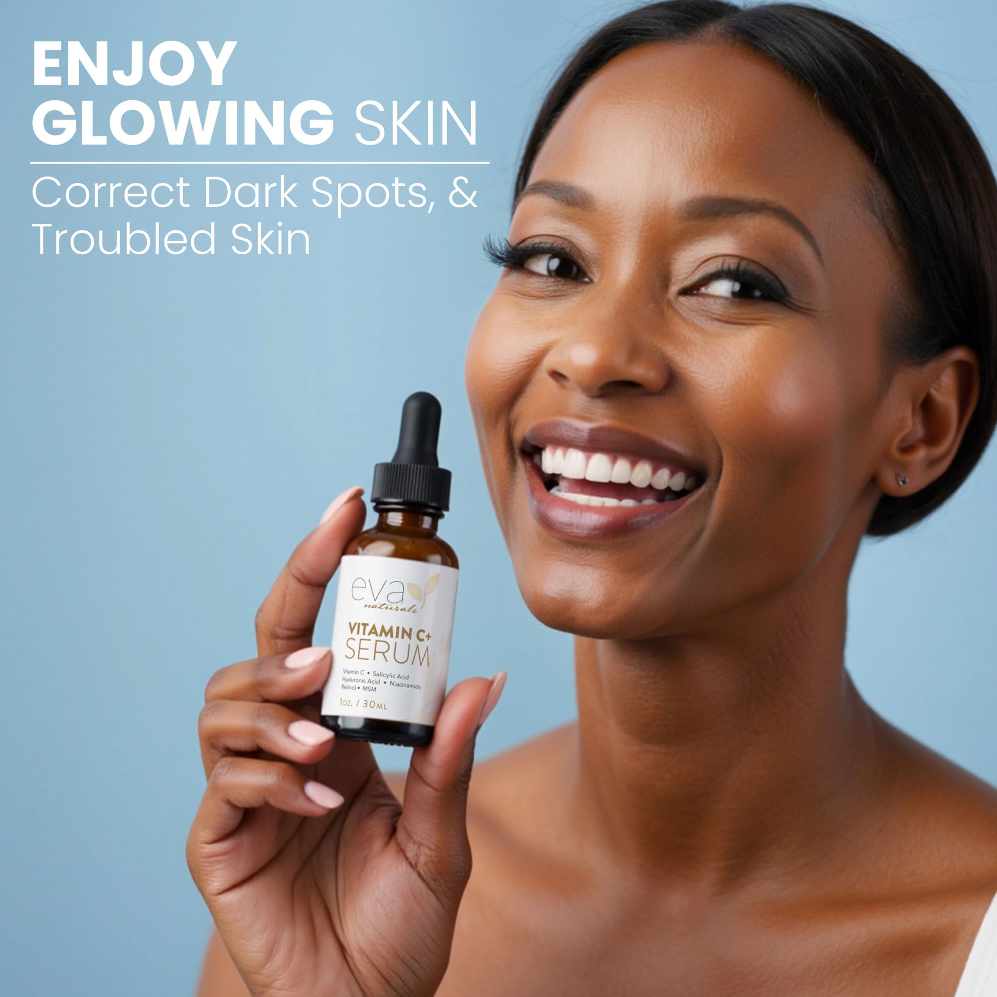 Eva Naturals Vitamin C Serum for Face – Anti Aging Dark Spot Remover & Corrector with Retinol, Hyaluronic Acid Eva Naturals buy supplements canada