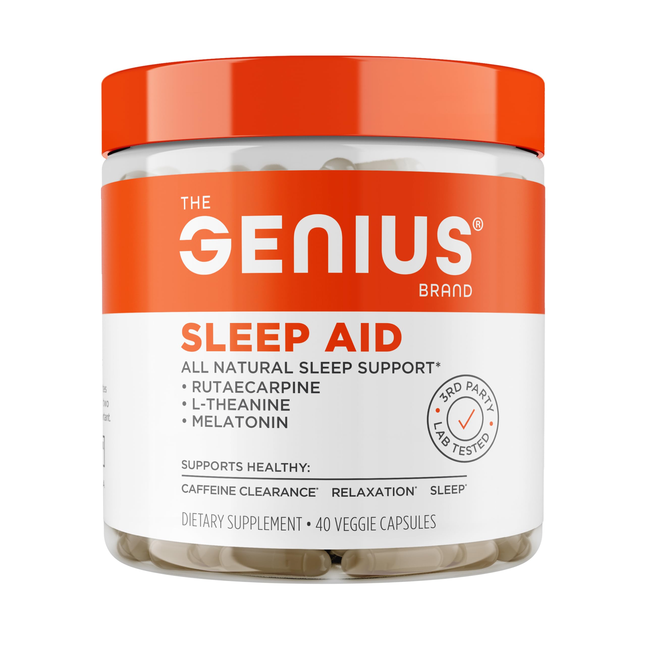 Genius Sleep AID - Smart Sleeping Pills Supplement - Relaxation Enhancer and Mood Support w/Inositol, L-Theanine & Glycine - 40 Capsules The Genius Brand buy supplements canada