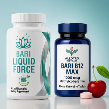 Bariatric Multivitamin and B12 Max Combo Pack | Liquid Filled Multivitamin with Antioxidants, Iron & Sublingual Methylcobalamin B12 for Post Bariatric Surgery, Gastric Sleeve, Bypass, SADI & Lap Band Allotro Labs buy supplements canada
