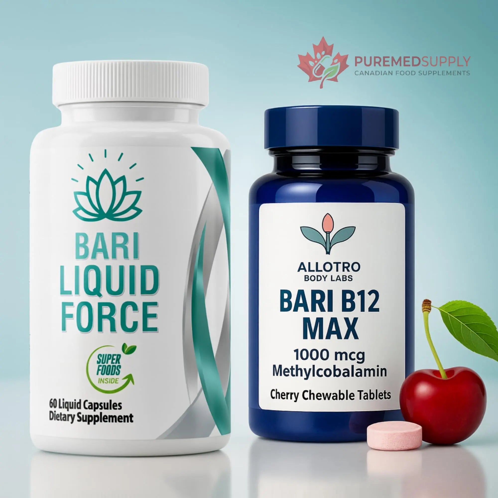 Bariatric Multivitamin and B12 Max Combo Pack | Liquid Filled Multivitamin with Antioxidants, Iron & Sublingual Methylcobalamin B12 for Post Bariatric Surgery, Gastric Sleeve, Bypass, SADI & Lap Band Allotro Labs buy supplements canada