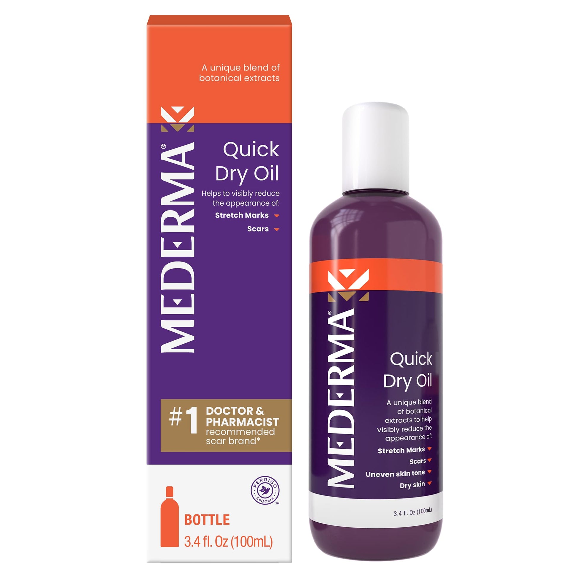 Mederma Quick Dry Oil, Scar and Stretch Mark Treatment, Helps to Improve the Appearance with Natural Botanical Extracts, Paraben Free, Fast-Absorbing, 3.4oz (100ml) Mederma buy supplements canada