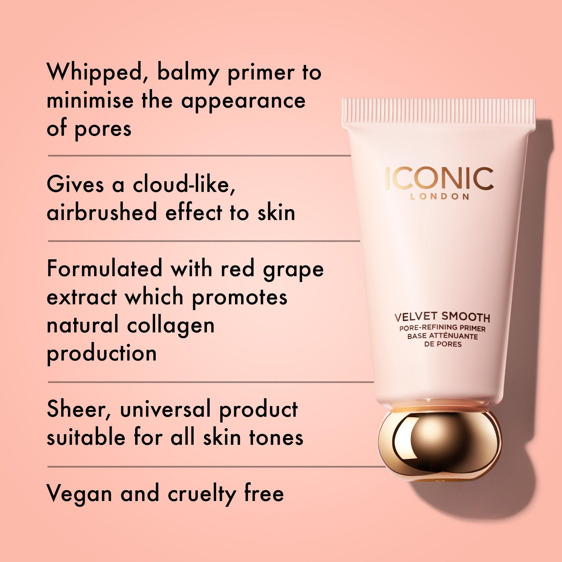 ICONIC LONDON Velvet Smooth Pore-Refining Primer | Whipped, Balmy Primer, Diffuses Pores, Cruelty-Free, Vegan Makeup, 1.01 Fl oz ICONIC LONDON buy supplements canada